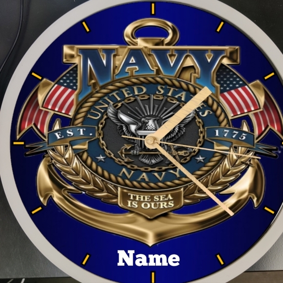 U.S. Navy led lights clock - Picture 4 of 8